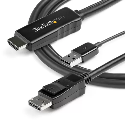 StarTech.com HD2DPMM2M video átalakító kábel 2 M HDMI A-típus (Standard) DisplayPort Fekete