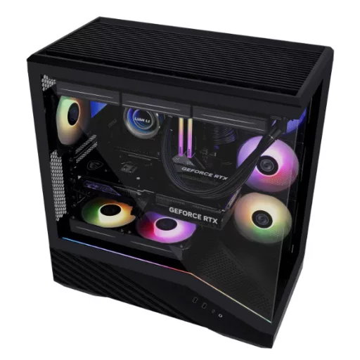 Lian Li Vector V100 Midi Tower Fekete, Átlátszó