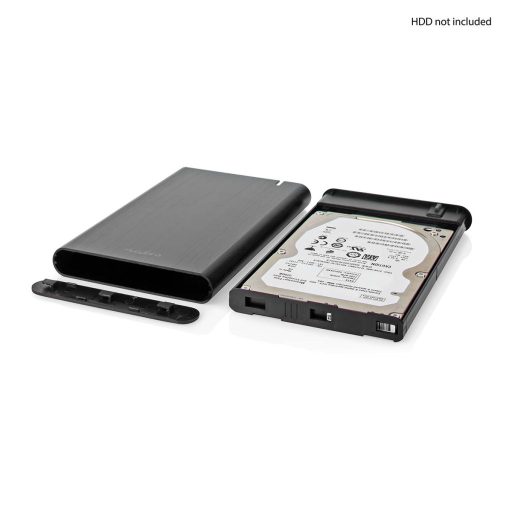 Nedis HDDE25410BK tárolóegység burkolat HDD ház Fekete 2.5"