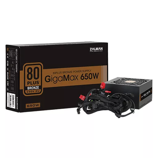 Zalman ZM650-GVII 650 W 20+4 pin ATX ATX Fekete