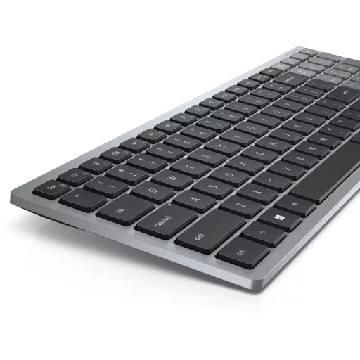 DELL KB740 billentyűzet Irodai RF vezeték nélküli + Bluetooth QWERTZ Német Szürke, Fekete