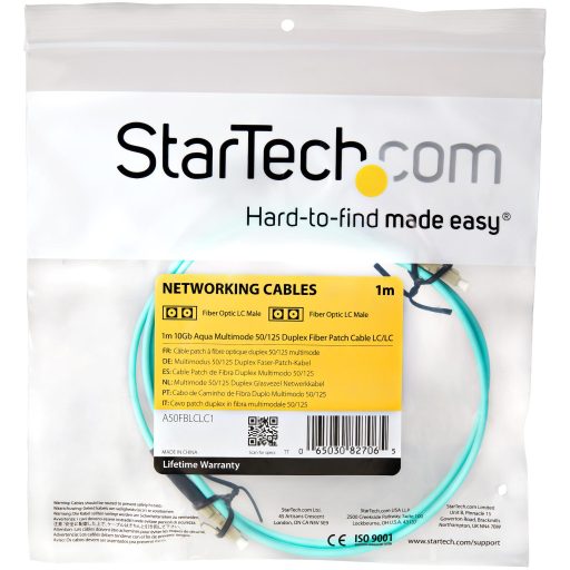 StarTech.com A50FBLCLC1 InfiniBand és száloptikai kábel 1 M LC Türkizkék