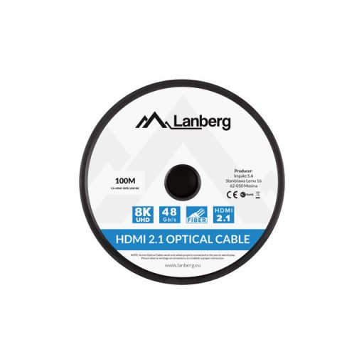Lanberg CA-HDMI-30FB-1000-BK HDMI kábel 100 M HDMI A-típus (Standard) Fekete
