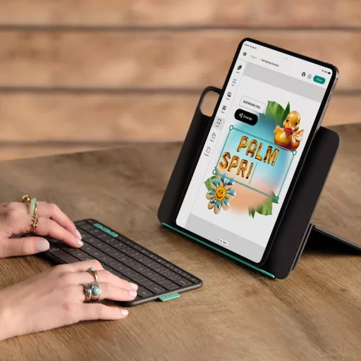 Logitech Flip Folio QWERTY Északi Bluetooth Grafit