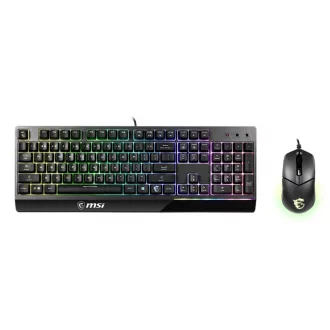   MSI VIGOR GK30 billentyűzet Egér mellékelve Játék USB QWERTY Amerikai angol Fekete
