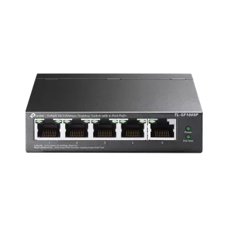   TP-Link TL-SF1005P Beállítást nem igénylő (unmanaged) Fast Ethernet (10/100) Ethernet-áramellátás (PoE) támogatása Fekete
