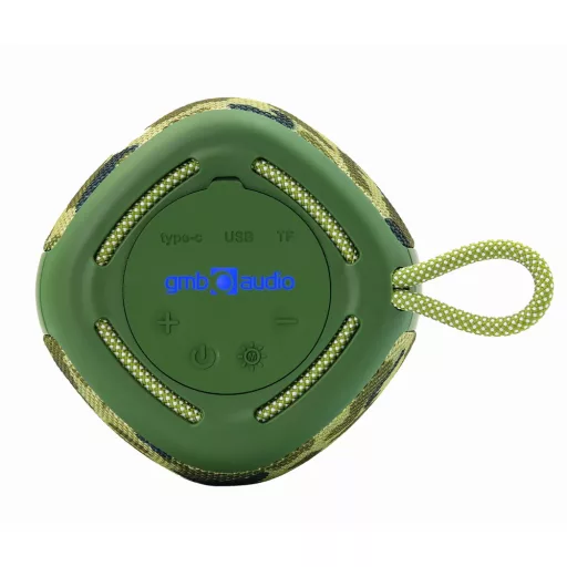 Gembird SPK-BT-LED-03-CM Hordozható és party hangszóró Terepszínű 5 W