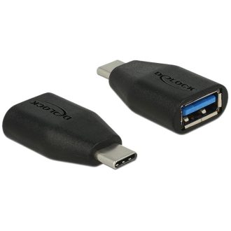   DeLOCK 65519 csatlakozó átlakító USB 3.1 Gen 2 Type-C USB 3.1 Gen 2 Type-A Fekete