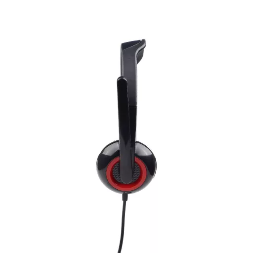 Gembird MHS-002 fejhallgató és headset Vezetékes Fejpánt Hívás/zene Fekete, Vörös