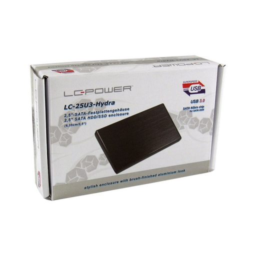 LC-Power LC-25U3-Hydra HDD ház Fekete 2.5"