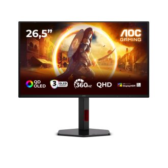   AOC G4 Q27G4SDR 67,3 cm (26.5") 2560 x 1440 pixelek Quad HD QD-OLED Fekete, Vörös