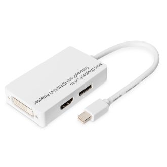   Digitus DB-340509-002-W video átalakító kábel 0,2 M Mini DisplayPort DVI-D Fehér