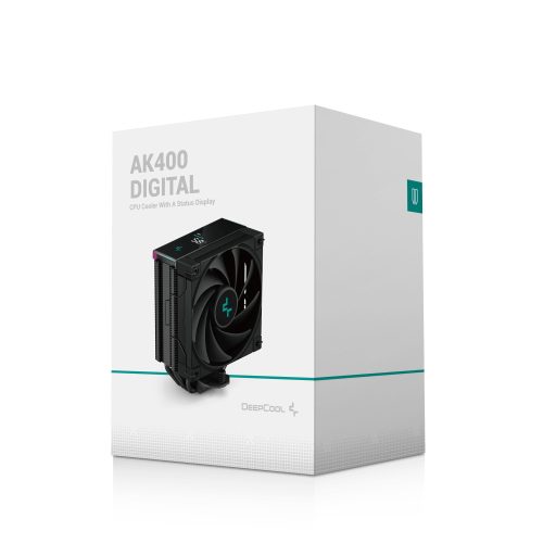 DeepCool AK400 DIGITAL Processzor Hűtő 12 cm Fekete 1 db