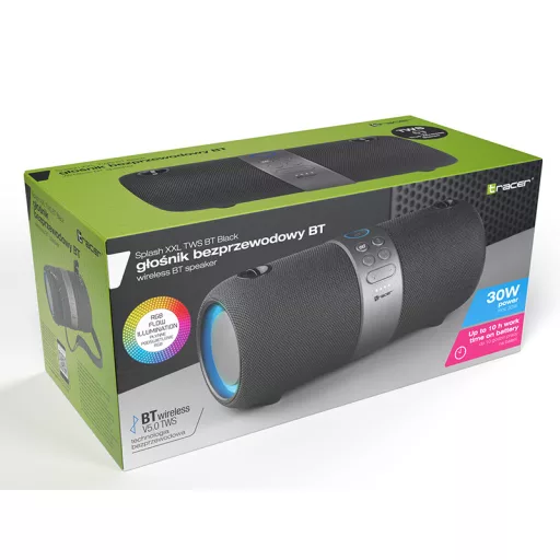Tracer SPLASH XXL Sztereó hordozható hangszóró Fekete 30 W