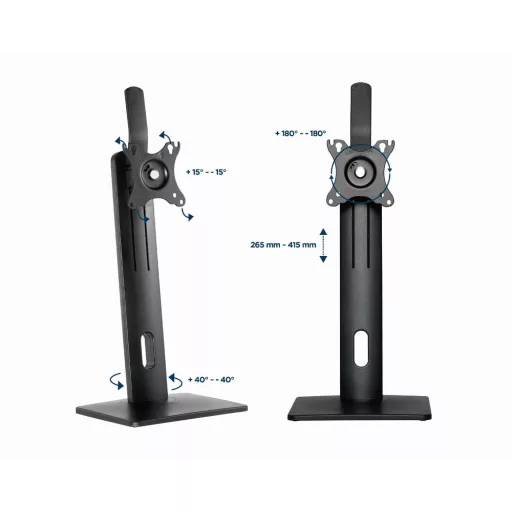 Gembird MS-D1-01 asztali TV konzol 81,3 cm (32") Fekete