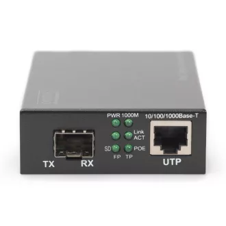   Digitus DN-82140 hálózati média konverter 1000 Mbit/s Fekete