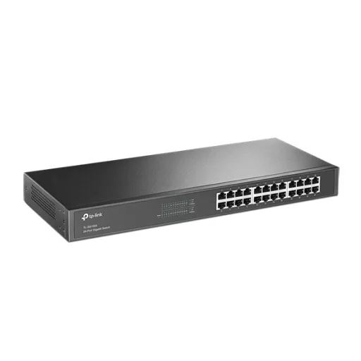 TP-Link TL-SG1024 Beállítást nem igénylő (unmanaged) Gigabit Ethernet (10/100/1000) 1U Fekete