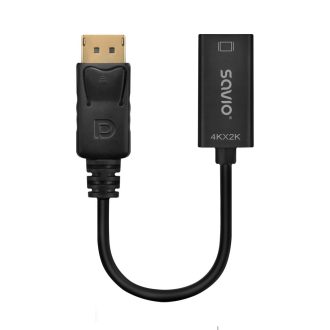   Savio AK-62 video átalakító kábel 0,2 M DisplayPort HDMI Fekete