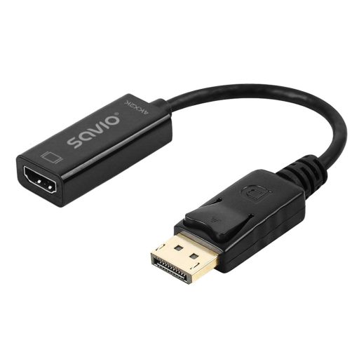 Savio AK-62 video átalakító kábel 0,2 M DisplayPort HDMI Fekete