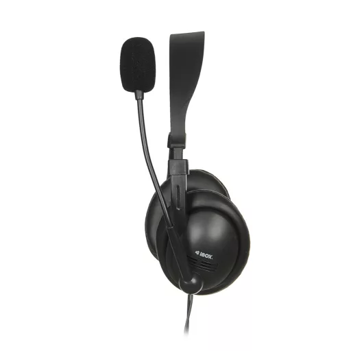 iBox W1MV Headset Vezetékes Fejpánt Iroda/telefonos ügyfélközpont Fekete