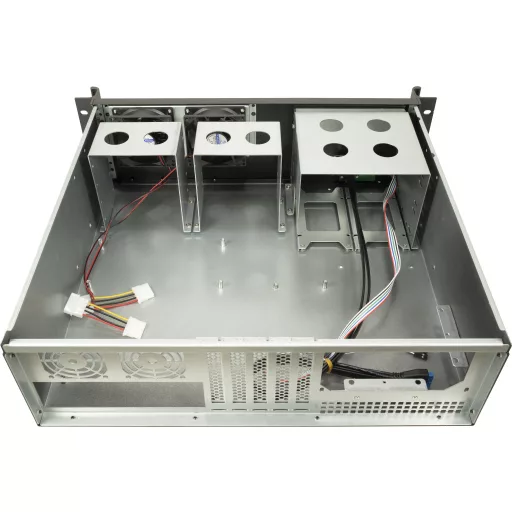 Inter-Tech 3U-K-340L Rack Fekete