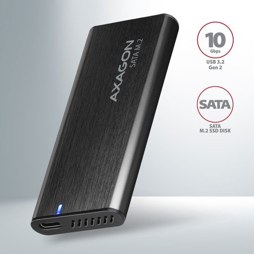 Axagon EEM2-SBC externes Gehäuse für M.2 SSDs USB-C 3.2 Gen 2 - schwarz Külső SSD ház Fekete