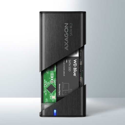 Axagon EEM2-SBC externes Gehäuse für M.2 SSDs USB-C 3.2 Gen 2 - schwarz Külső SSD ház Fekete