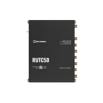   Teltonika RUTC50 vezetéknélküli router Gigabit Ethernet Kétsávos (2,4 GHz / 5 GHz) 5G Fekete