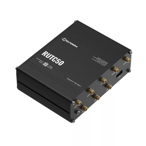 Teltonika RUTC50 vezetéknélküli router Gigabit Ethernet Kétsávos (2,4 GHz / 5 GHz) 5G Fekete