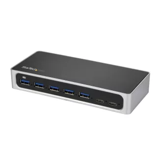   StarTech.com HB30C5A2CSC hálózati csatlakozó USB 3.2 Gen 1 (3.1 Gen 1) Type-B 5000 Mbit/s Fekete, Ezüst