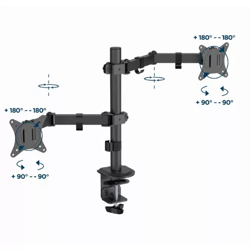 Gembird MA-D2-03 asztali TV konzol 81,3 cm (32") Fekete
