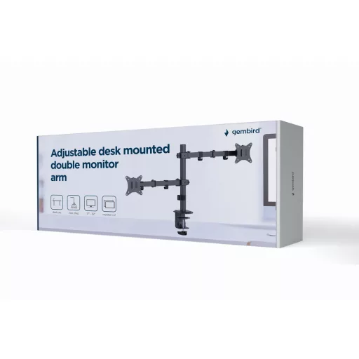 Gembird MA-D2-03 asztali TV konzol 81,3 cm (32") Fekete
