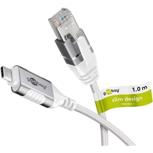 Goobay 74385 csatlakozó átlakító USB 3.1 type A RJ45 Fehér
