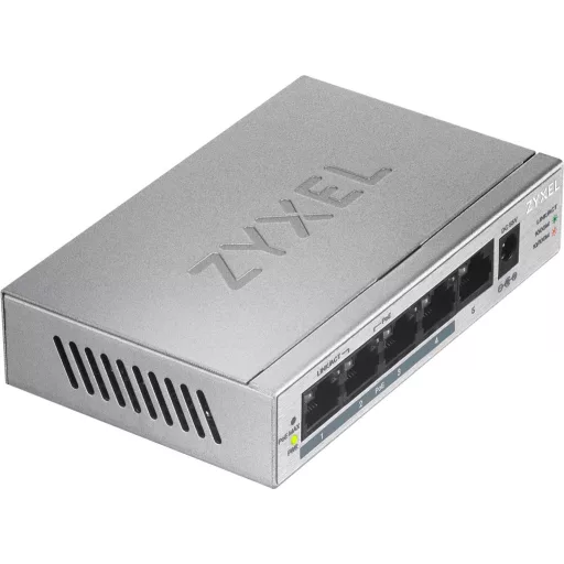 Zyxel GS1005HP Beállítást nem igénylő (unmanaged) Gigabit Ethernet (10/100/1000) Ethernet-áramellátás (PoE) támogatása Ezüst