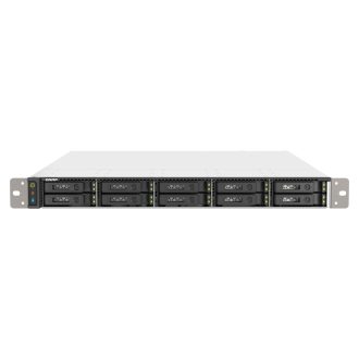   QNAP TS-h1090FU NAS Rack (1U) EPYC 7232P 64 GB DDR4 0 TB QuTS hero Fekete, Szürke