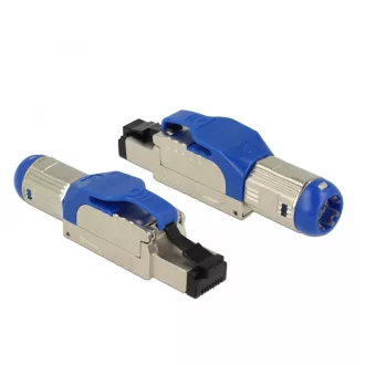 DeLOCK 86487 huzalcsatlakozó RJ-45 Kék, Ezüst