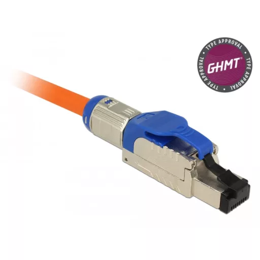 DeLOCK 86487 huzalcsatlakozó RJ-45 Kék, Ezüst