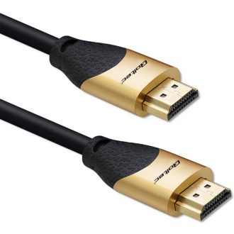   Qoltec 50356 HDMI kábel 3 M HDMI A-típus (Standard) 3 x HDMI Type A (Standard) Fekete, Arany