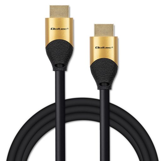 Qoltec 50356 HDMI kábel 3 M HDMI A-típus (Standard) 3 x HDMI Type A (Standard) Fekete, Arany