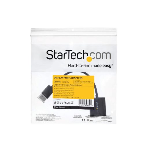 StarTech.com DP2VGA3 video átalakító kábel 0,1 M DisplayPort VGA (D-Sub) Fekete