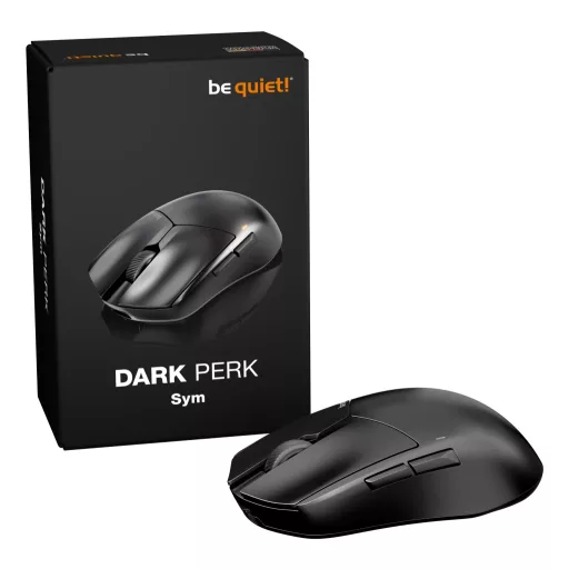 be quiet! Dark Perk | Sym egér Játék Jobbkezes RF Wireless + USB Type-C Optikai 32000 DPI