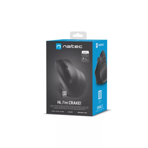 NATEC CRAKE 2 egér Irodai Jobbkezes Bluetooth Optikai 2400 DPI