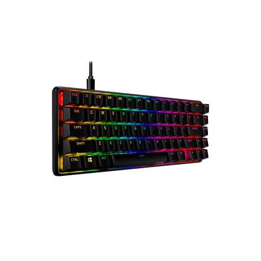 HyperX Alloy Origins 65 - Mechanical Gaming Keyboard - HX Red (USLayout) (HKBO1T-RD-US/N) billentyűzet Játék USB Fekete