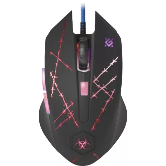   Defender Forced GM-020L egér Játék Kétkezes USB A típus Optikai 3200 DPI