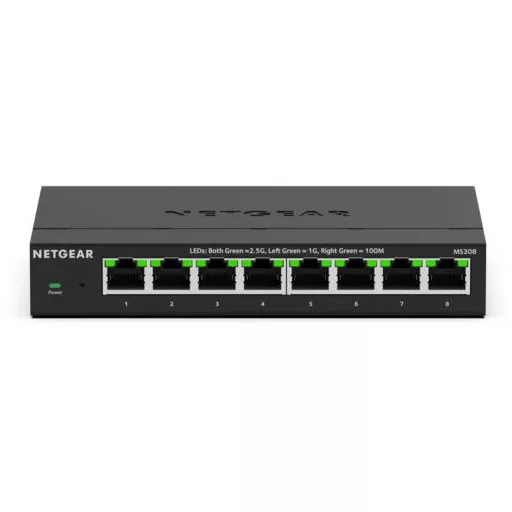 NETGEAR MS308E Beállítást nem igénylő (unmanaged) 2.5G Ethernet (100/1000/2500) Fekete