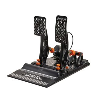   Asetek 40-010-0000001 játékvezérlő Fekete, Narancssárga, Fehér USB Pedálok PC