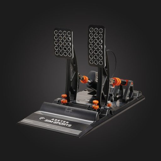 Asetek 40-010-0000001 játékvezérlő Fekete, Narancssárga, Fehér USB Pedálok PC