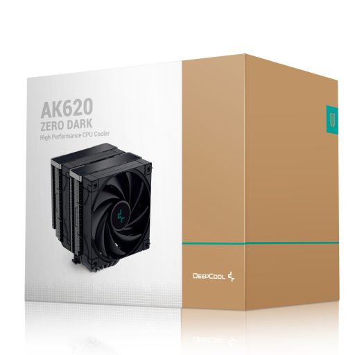 DeepCool AK620 ZERO DARK Processzor Hűtő 12 cm Fekete 1 db