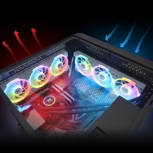 Thermaltake SWAFAN EX12 ARGB Számítógép ház Hűtő 12 cm Fehér 3 db