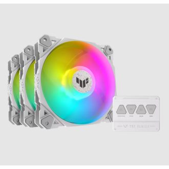   ASUS TUF GAMING TF120 ARGB WHITE EDITION 3IN1 Számítógép ház Hűtő 12 cm Fehér 3 db